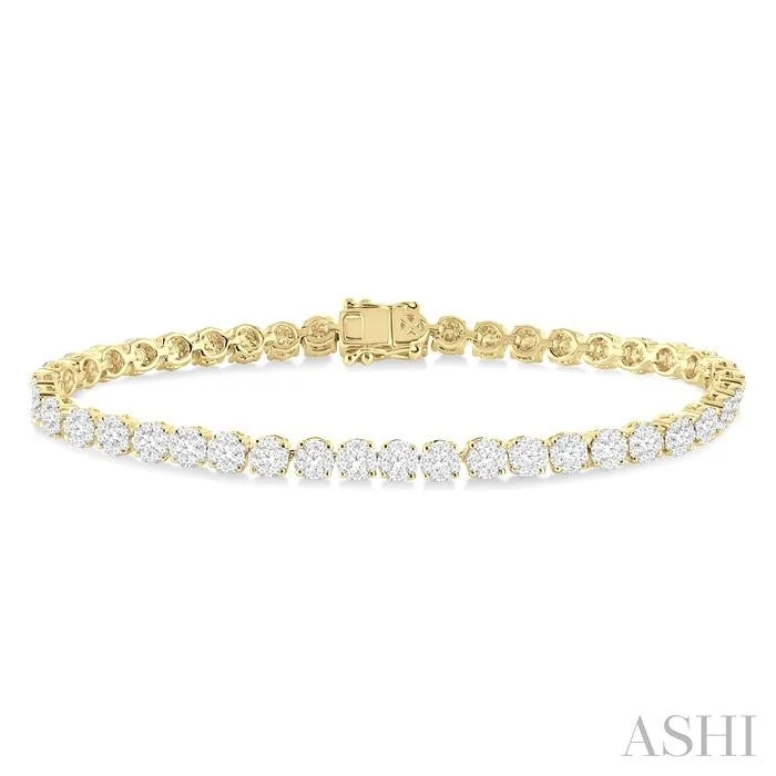 Full moon bangles-LOVEBRIGHT ESSENTIAL DIAMOND TENNIS BRACELET