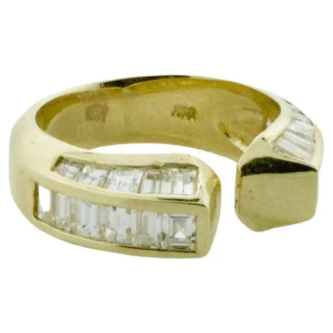 Night gothic rings-Delightful Petite Diamond Ring in Yellow Gold 1.15 Carats Total