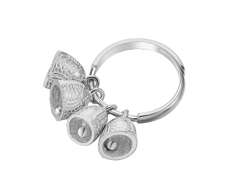 Joy charm rings-Fish Bells Ring