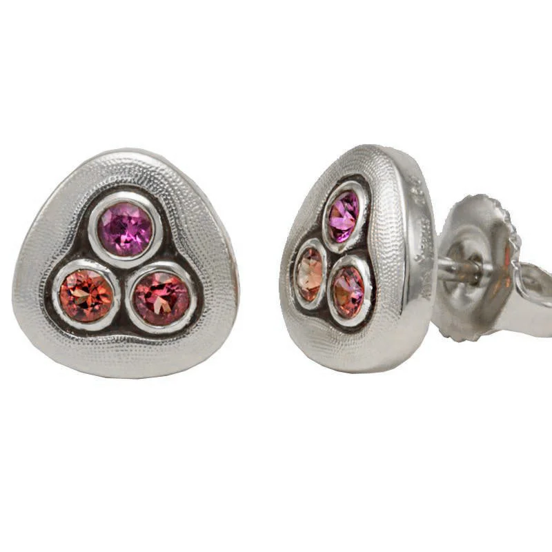 Fine threader earrings-Alex Sepkus Swirling Water Stud Earrings - E-75PS