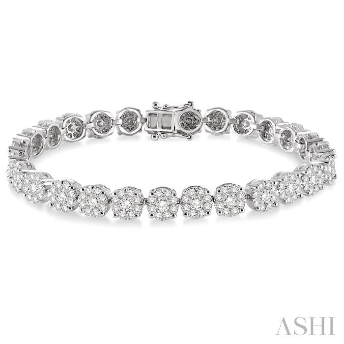 Bead row bangles-LOVEBRIGHT ESSENTIAL DIAMOND TENNIS BRACELET