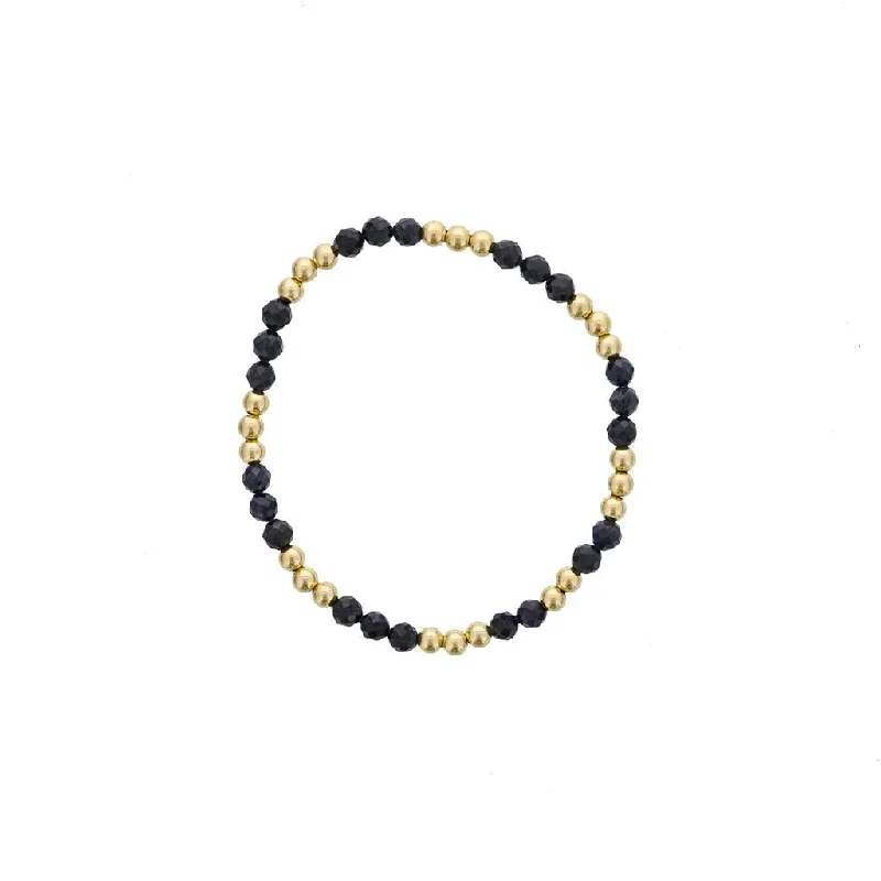 Plaited knot bangles-Dee Berkley Labradorite & Gold Bead Station Bracelet