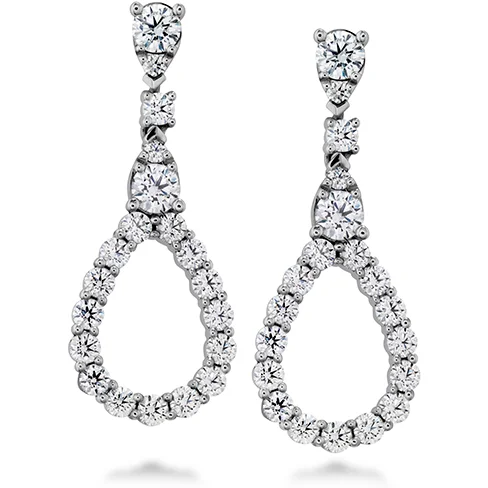 Wide statement earrings-Hearts On Fire Aerial Diamond Drop Earrings