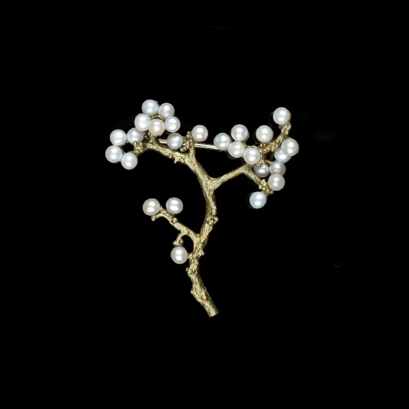 Thin frame brooch-Ume Brooch