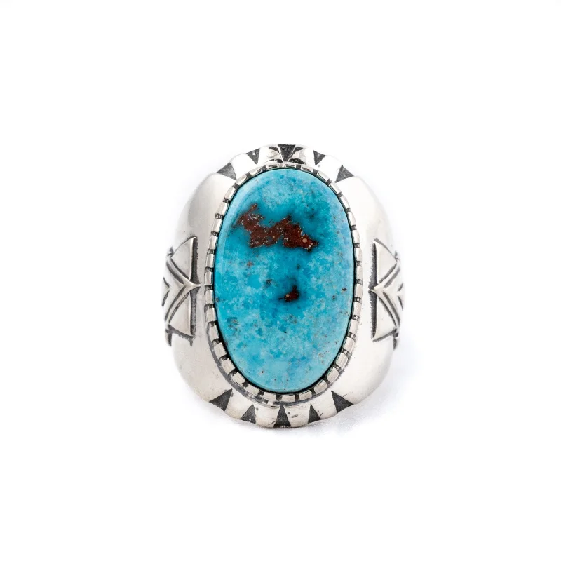 Cluster gem rings-Egyptian Turquoise Alpha Ring