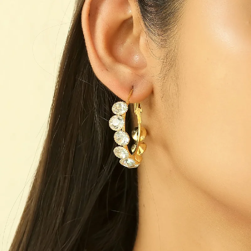 Large hoop earrings-Gold & Silver Diamonti Hoop Sets