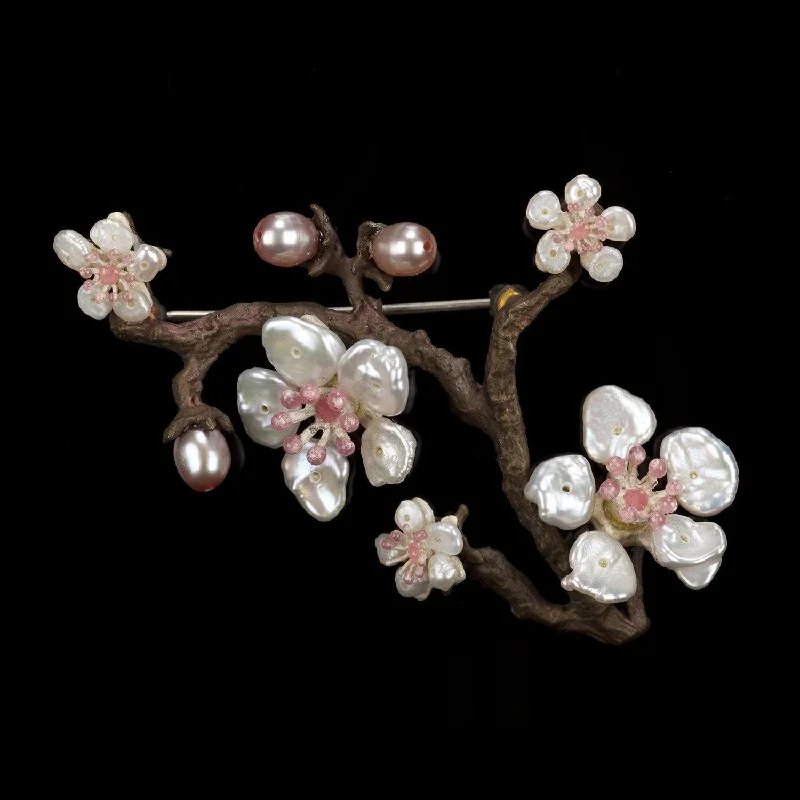 Fine dot brooch-Cherry Blossom Brooch