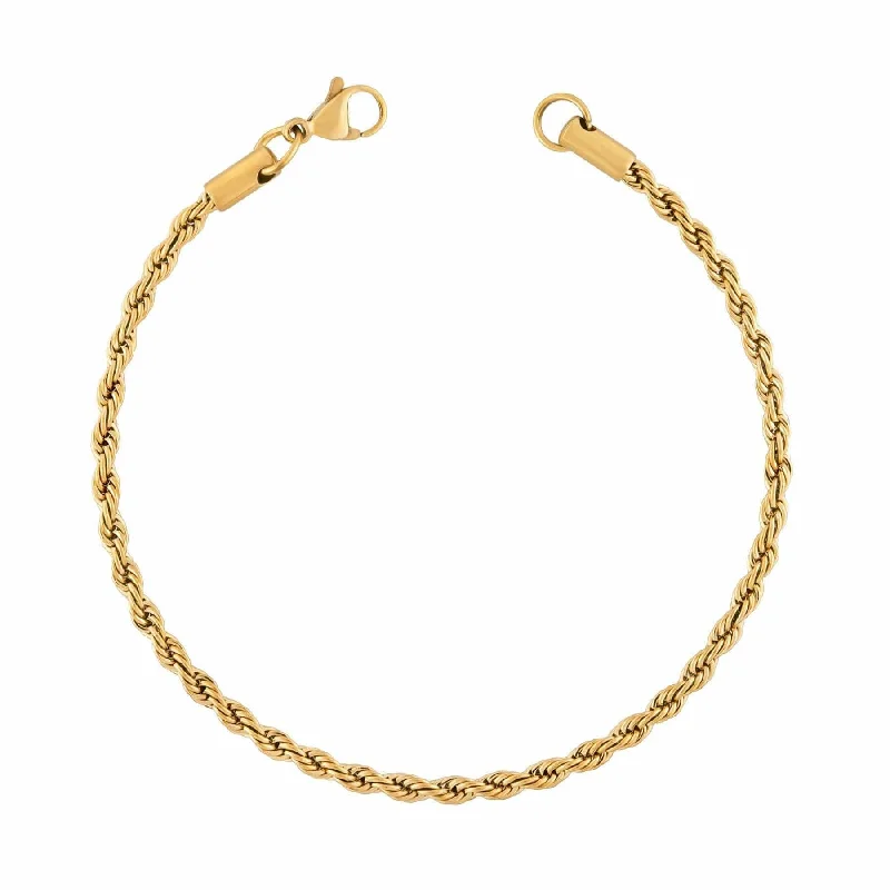 Solid chain bangles-Beverley Rope Bracelet