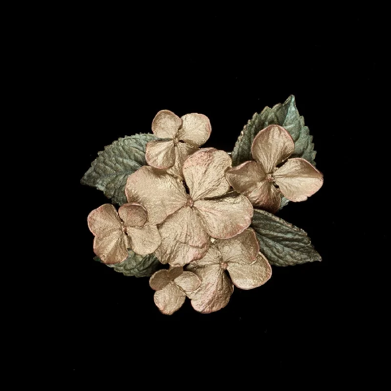 Warm clay brooch-Hydrangea Brooch