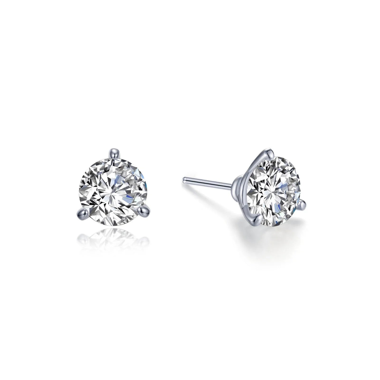 Large hoop earrings-Lafonn Simulated Diamond 1.50ct 3 Prong Stud Earrings E0479CLP00