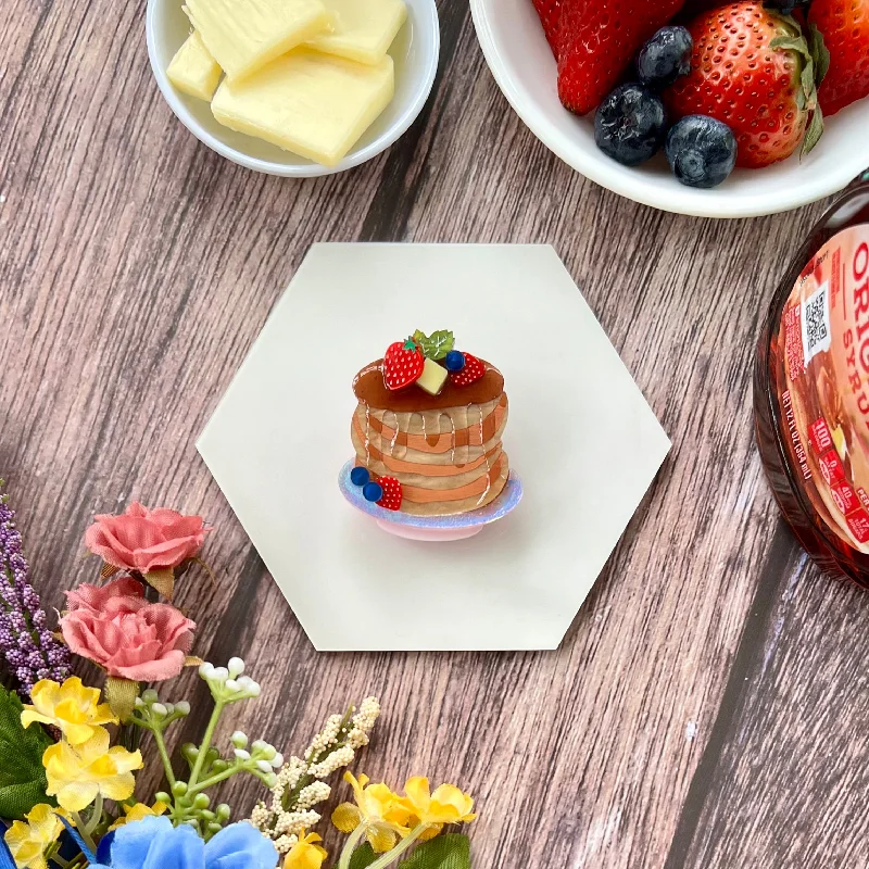 Dainty gold brooch-Very Berry Pancake Brooch