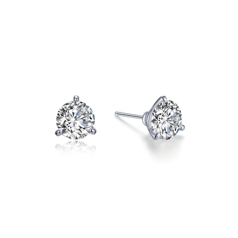 Thin threader earrings-Lafonn Simulated Diamond 1.00cttw Martini Stud Earrings E0206CLP00