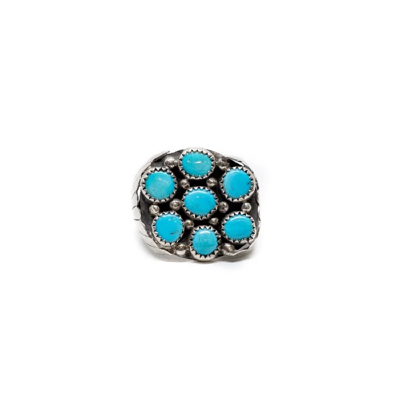 Vibrant enamel rings-Round Cut Cluster Ring