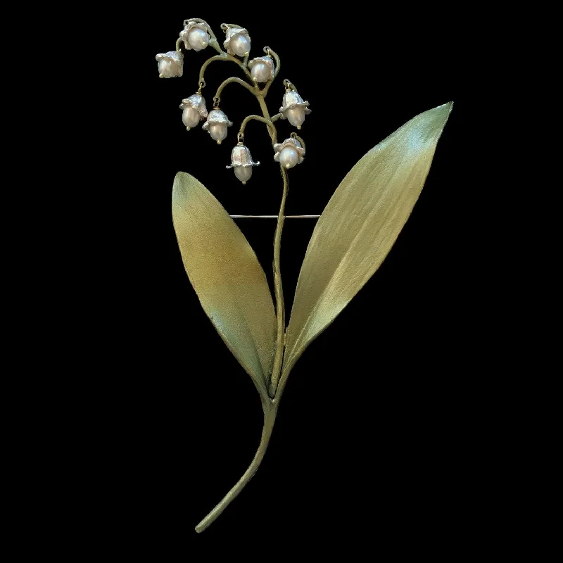 Fox motif brooch-Lily of the Valley Brooch - Exclusive