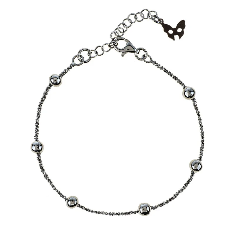 Worn charm bangles-Oxidised Rio Bracelet