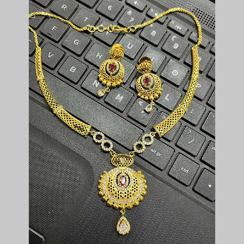 Haze glass necklaces-Pari Art Jewellery Forming Gold Necklace Set