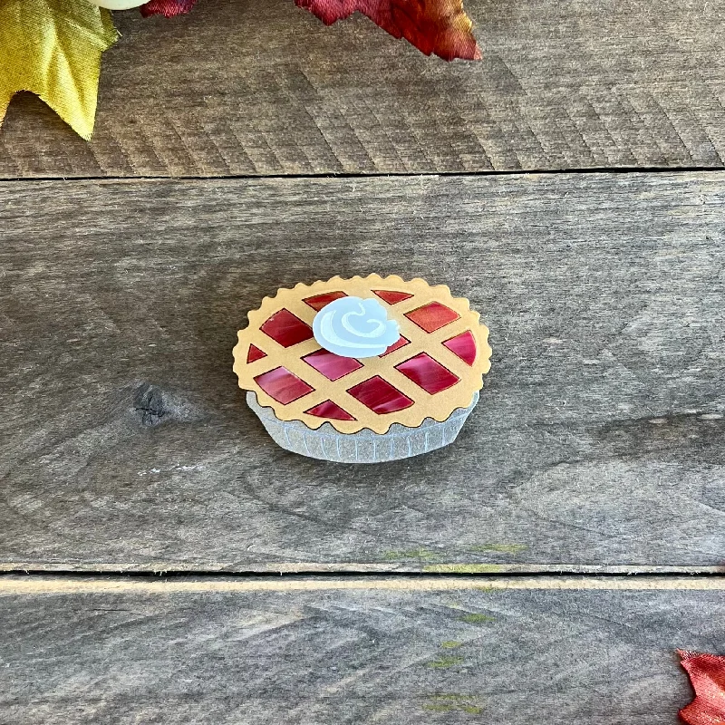 Fine pearl brooch-Spiced Apple Pie Brooch