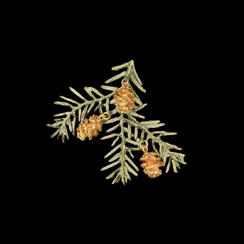 Subtle filigree brooch-Pine Needle Brooch