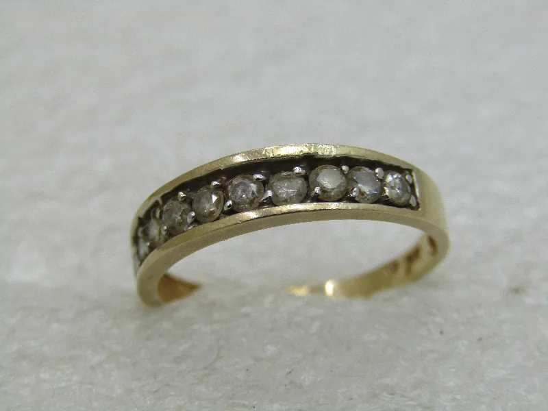 Tiered design rings-Vintage 14kt Diamond Anniversary Ring/Band, Sz. 7