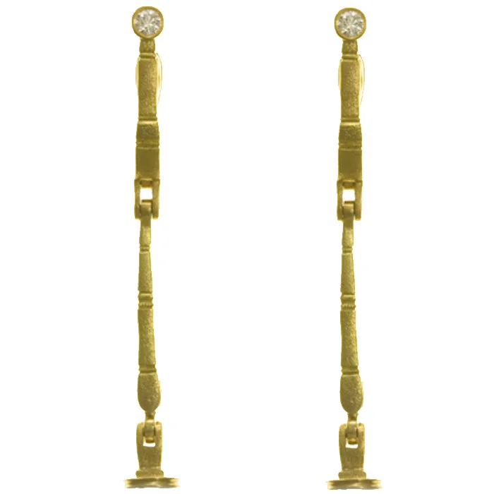 Baroque pearl earrings-Alex Sepkus Sticks and Stones Earring Mountings - E-144MD