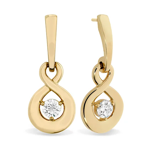 Reef design earrings-Hearts On Fire Optima Single Diamond Drop Earrings