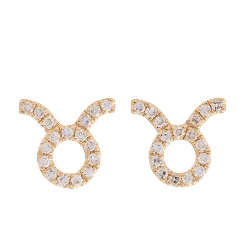 Light drop earrings-Taurus Studs