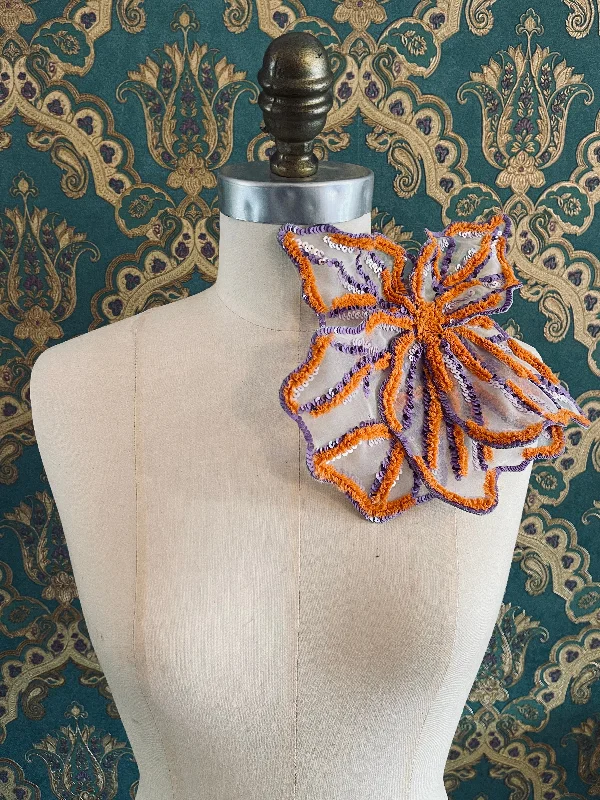 Silk thread brooch-Giglio di Tigre Flower Brooch