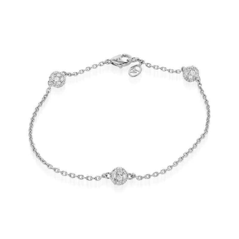 Bamboo weave bangles-Essence Diamond Ball Chain Bracelet