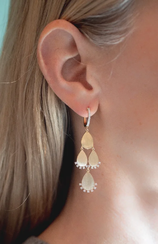 Tiny triangle earrings-Petite Cactus Dangles