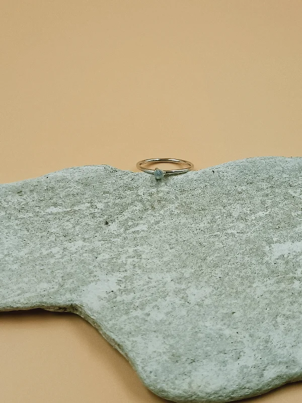 Braided motif rings-Odxel Opal Ring in Silver Tone