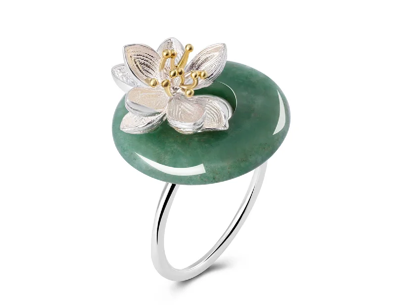 Hand-polished rings-Lotus Whispers Ring