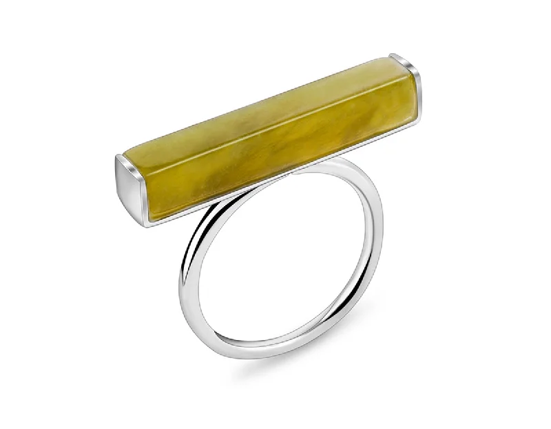 Elegant design rings-Serpentine Bar Ring