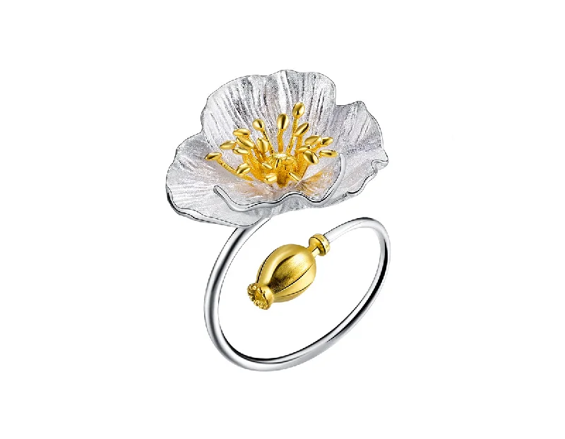 Pure modern rings-Blooming Poppies Ring