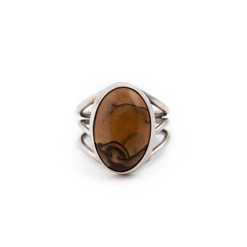 Pure modern rings-Rocky Road Jasper Ring