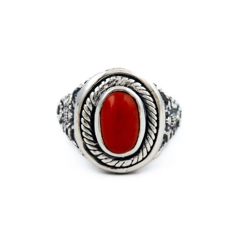 Bear design rings-Echoes of Egypt: Serqet's Scorpion  x Red Coral