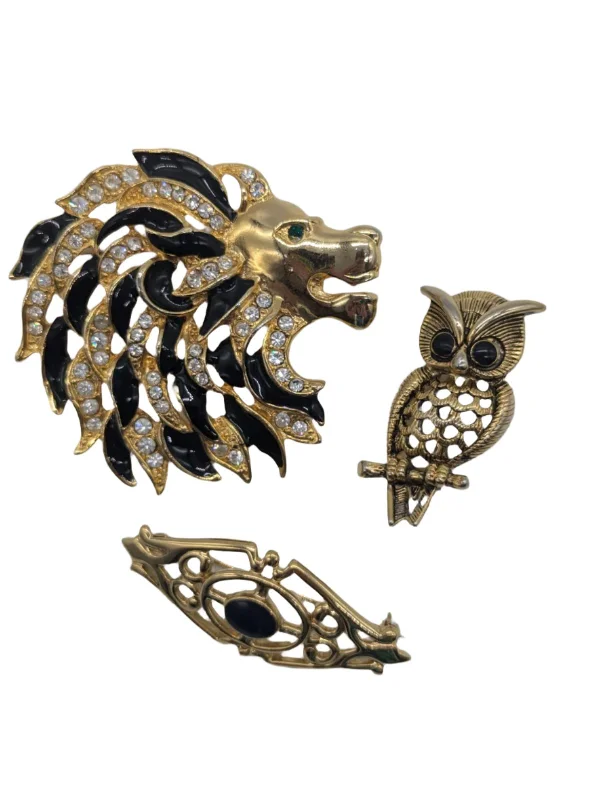 Solid gem brooch-Brunelleschi Trio Brooch Set