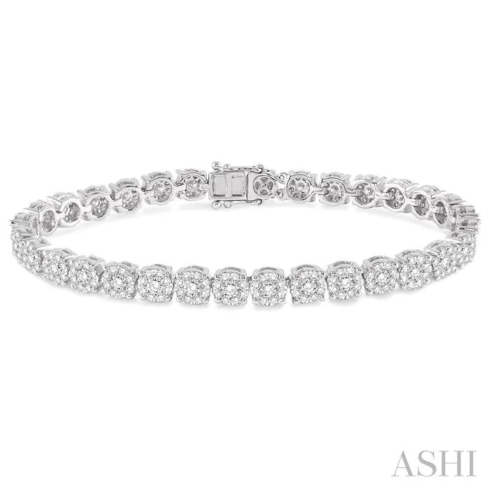 Swirl shape bangles-LOVEBRIGHT ESSENTIAL DIAMOND TENNIS BRACELET