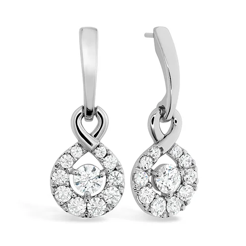 Flat gem earrings-Hearts On Fire Optima Diamond Drop Earrings