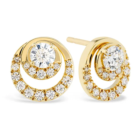 Retro flair earrings-Hearts On Fire Optima Diamond Stud Earrings