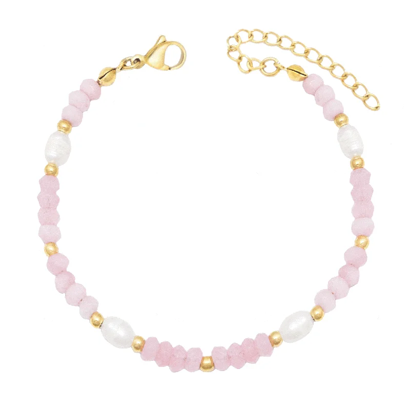 Wide cuff bangles-Lila Pearl Bracelet