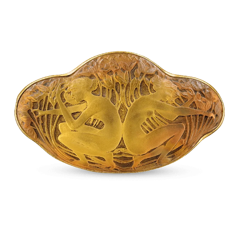 Fox motif brooch-René Lalique Carved Crystal Brooch