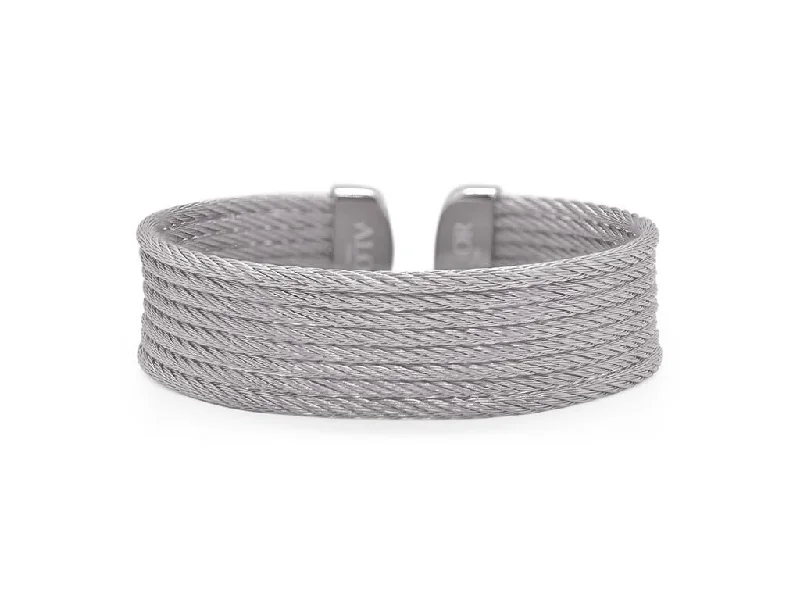 Hand-shiny bangles-Alor 8 Row Cable Cuff