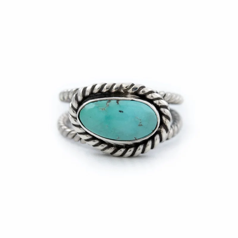 Custom name rings-Light Royston Turquoise Ring