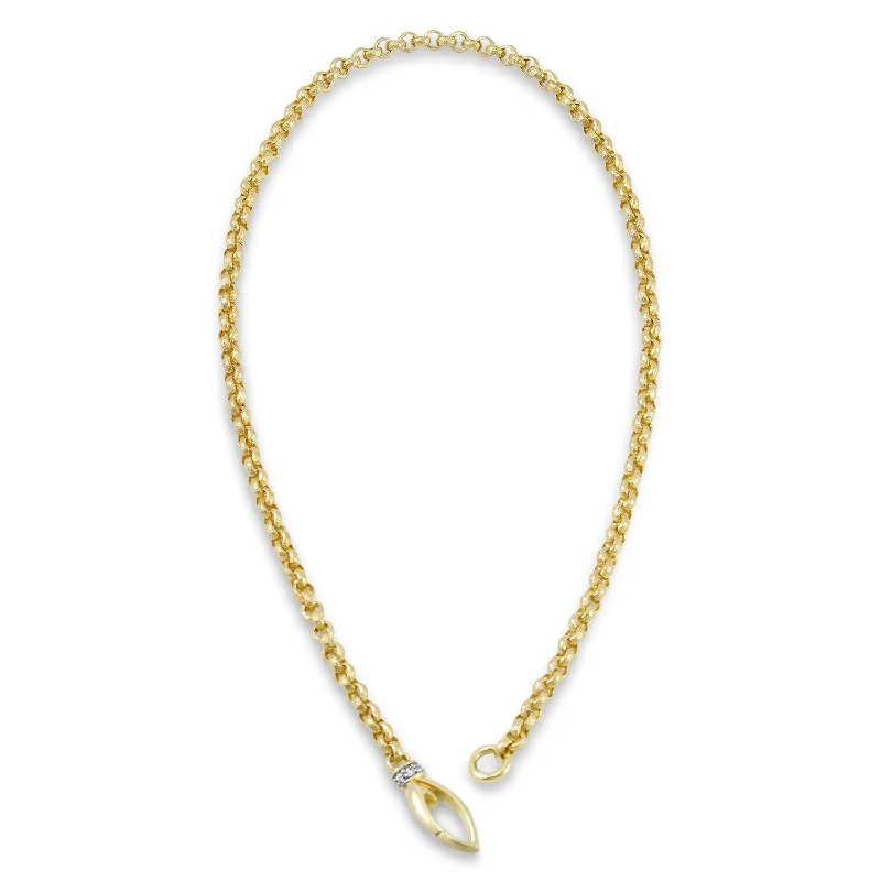 Fairy wing necklaces-Everyday Chain Necklace 18" - 18K Gold Vermeil + CZ Blanc