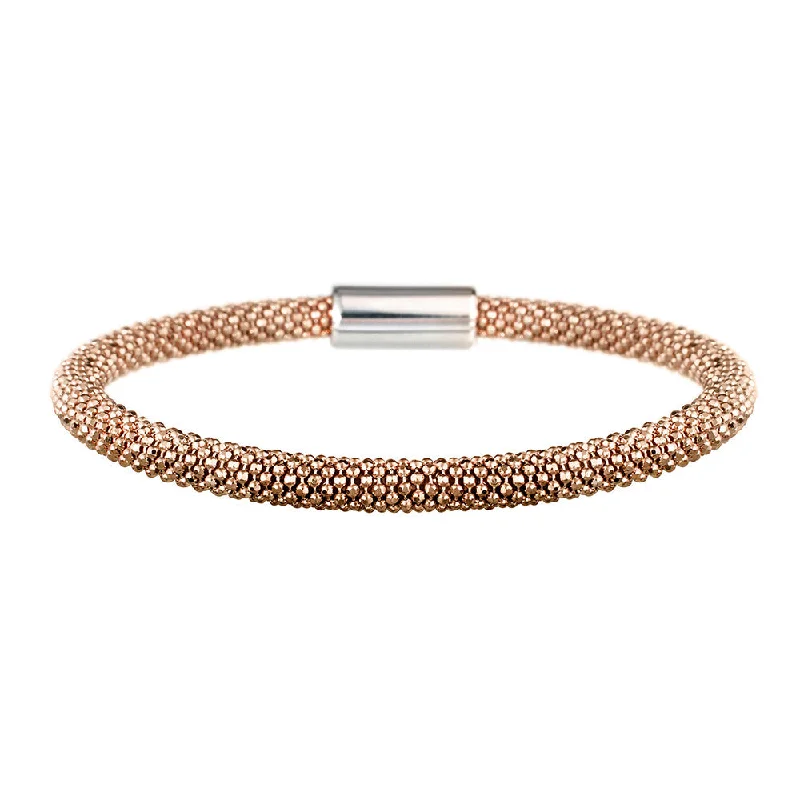 Secure clasp bangles-Rose Gold Dainty Bracelet