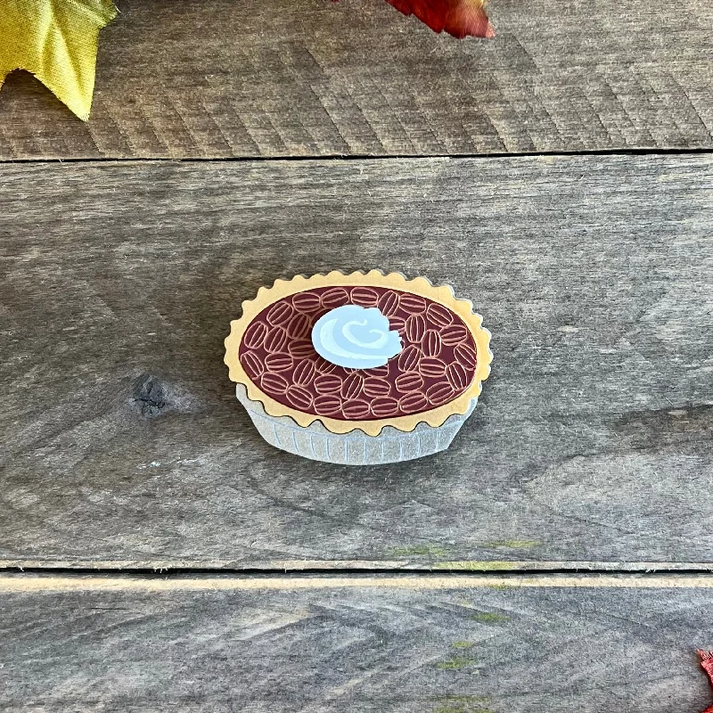 Morganite brooch-Pecan Pie Brooch