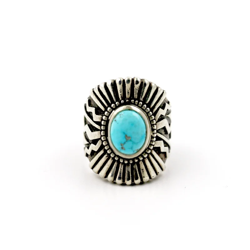 Sleek band rings-Kingman Sonoran Sunrise Ring