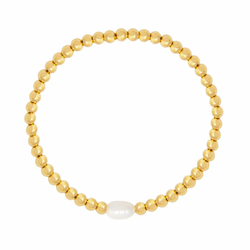 Clear gem bangles-Palm Springs Pearl Bracelet