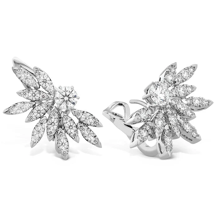 Wide tier earrings-Hearts On Fire White Kites Flight Diamond Earring Studs