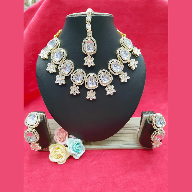 Quartz stone necklaces-Manisha Jewellery Kundan Necklace Set